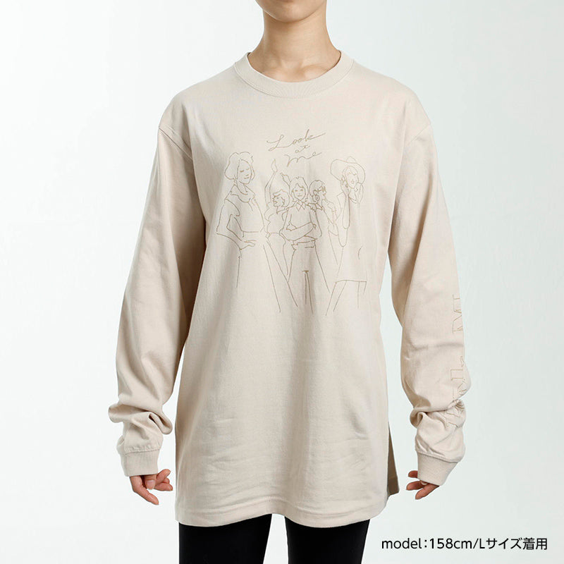 Look at Me ロングスリーブTシャツ ［サンドベージュ］