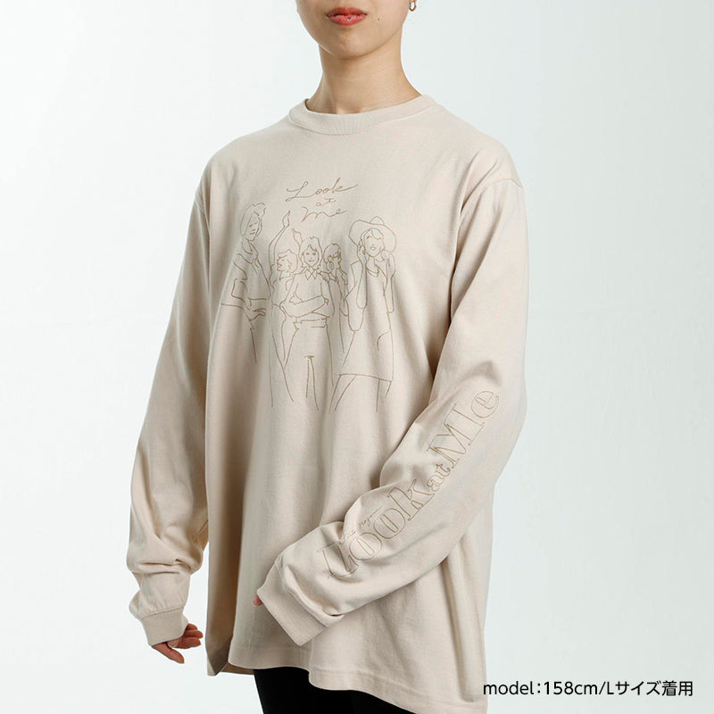 Look at Me ロングスリーブTシャツ ［サンドベージュ］