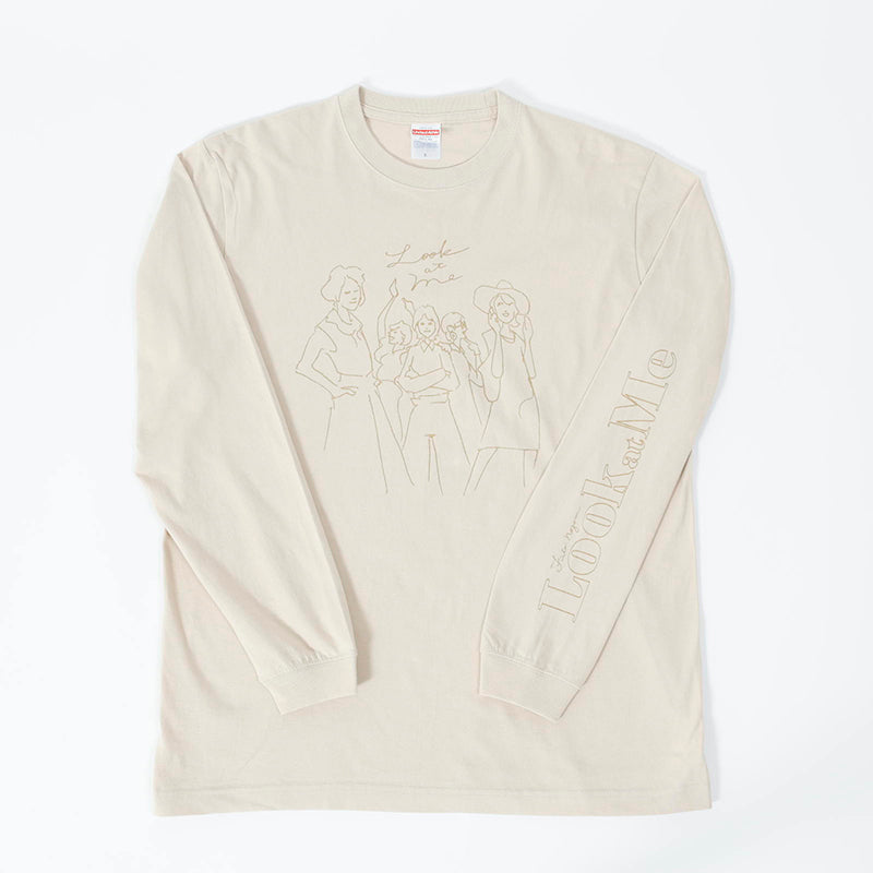 Look at Me ロングスリーブTシャツ ［サンドベージュ］
