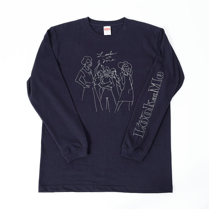 Look at Me ロングスリーブTシャツ ［ネイビー］